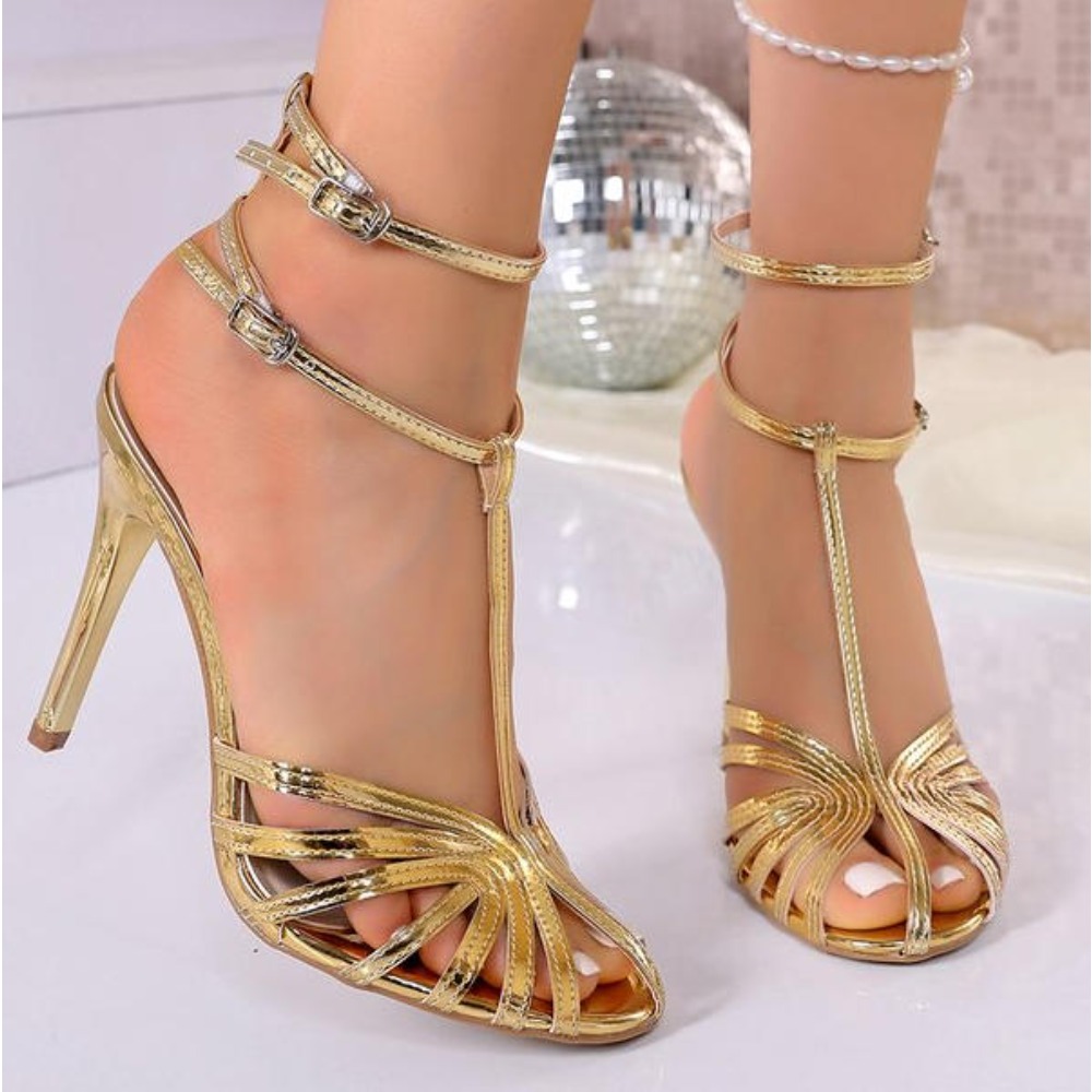 Street Fashion Rome 2026 - 2026 Fashion T-strap Caged Sandals Newest