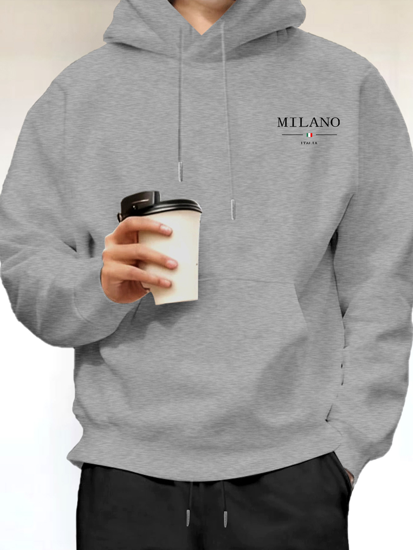 Street Fashion In Milan - Minimalist Fashion Milan Letter Print Men's