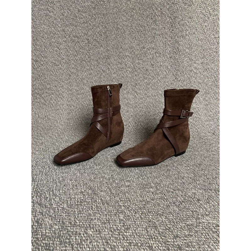 Street Fashion Vintage - French Vintage Matte Flat Ankle Boots