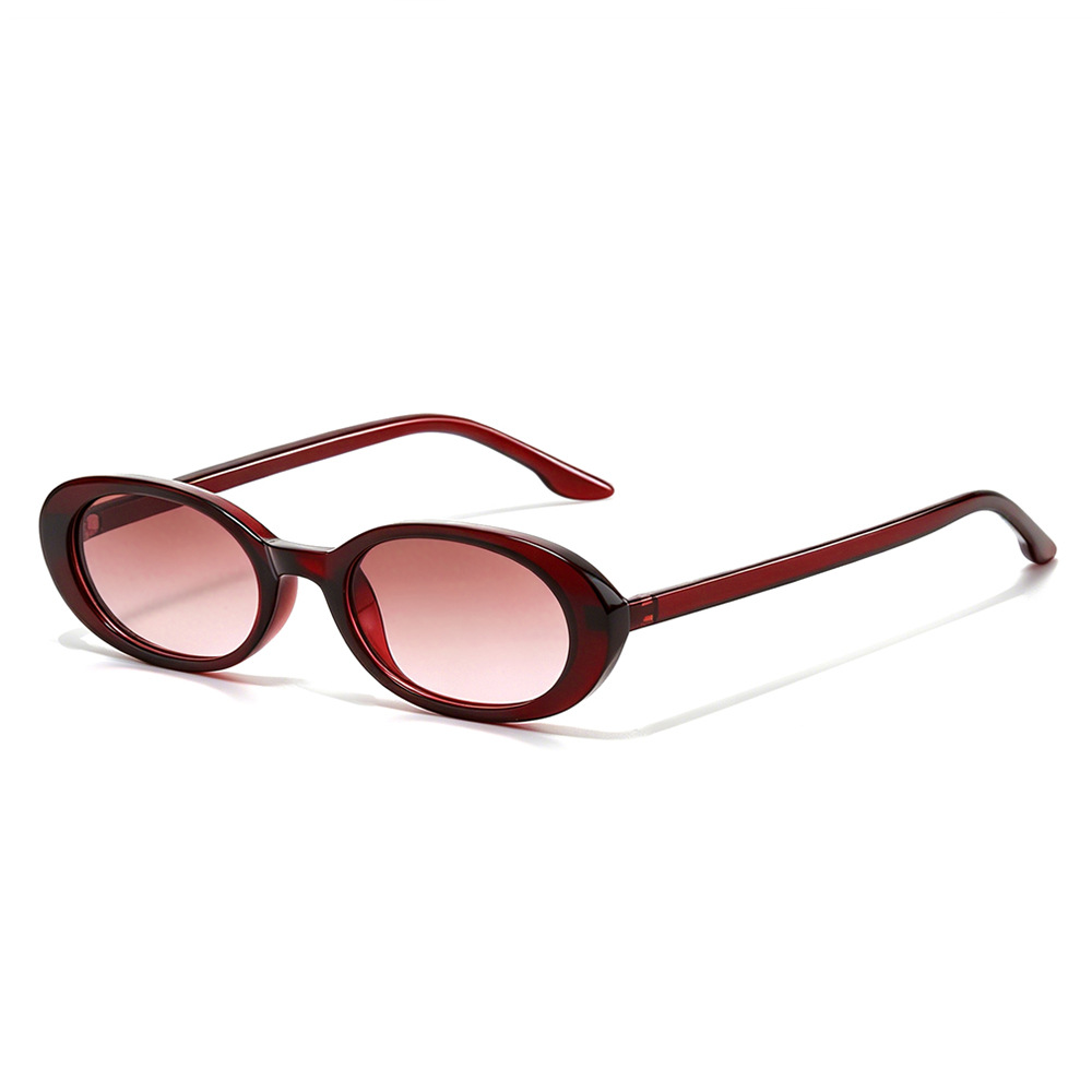 Street Fashion Photoshoot - Oval Small Frame Candy Color Sunglasses