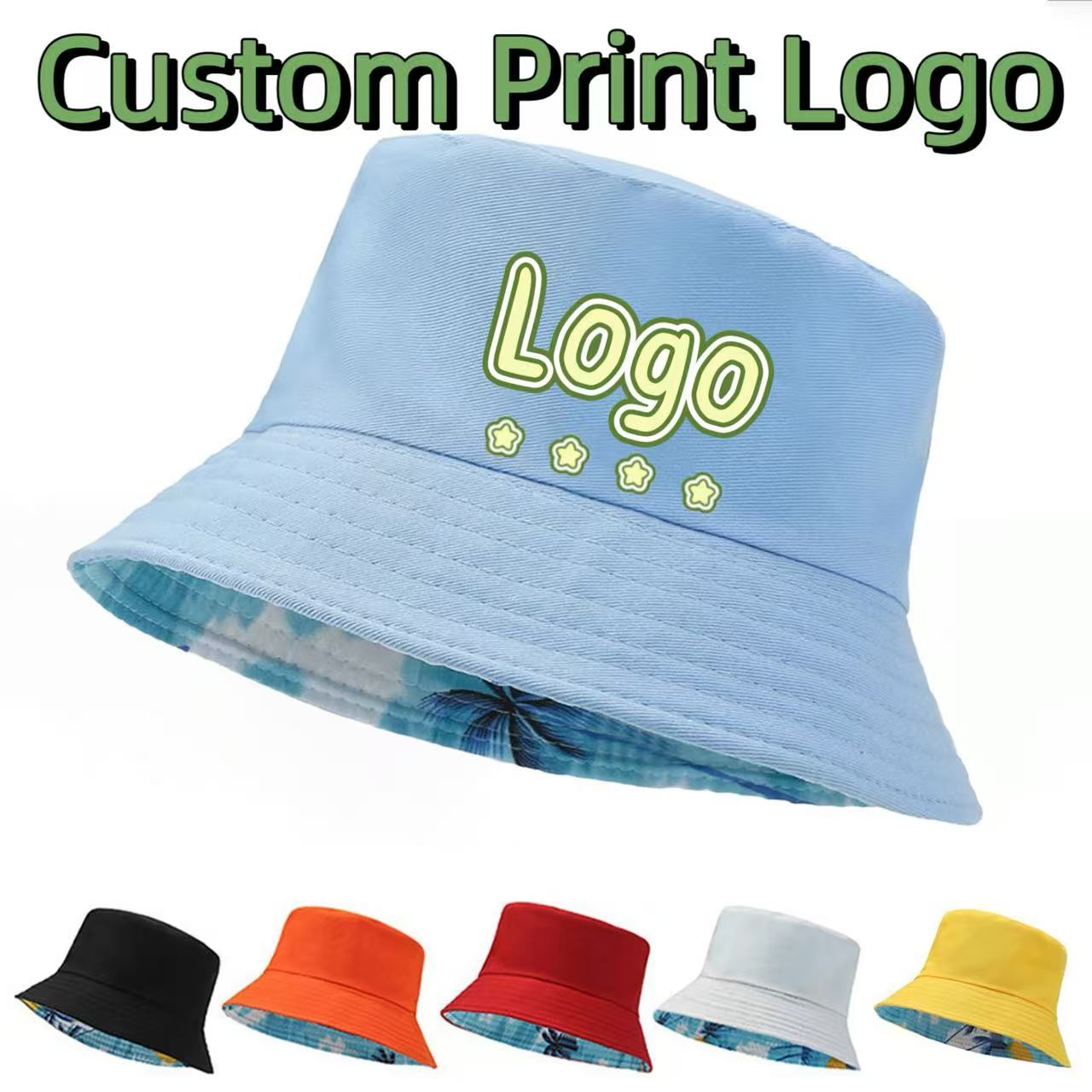 Bucket Hat Embroidered - Customized Printed Logo Sun Protection And