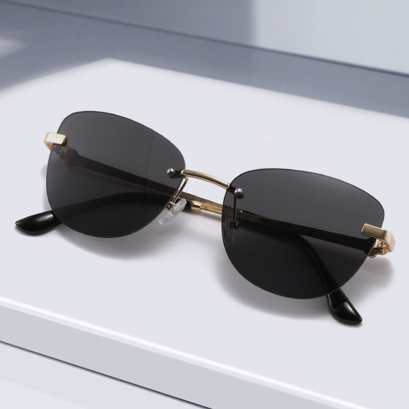 2026 New Vintage Retro Rimless - Street Fashion Photoshoot ulasan dan harga