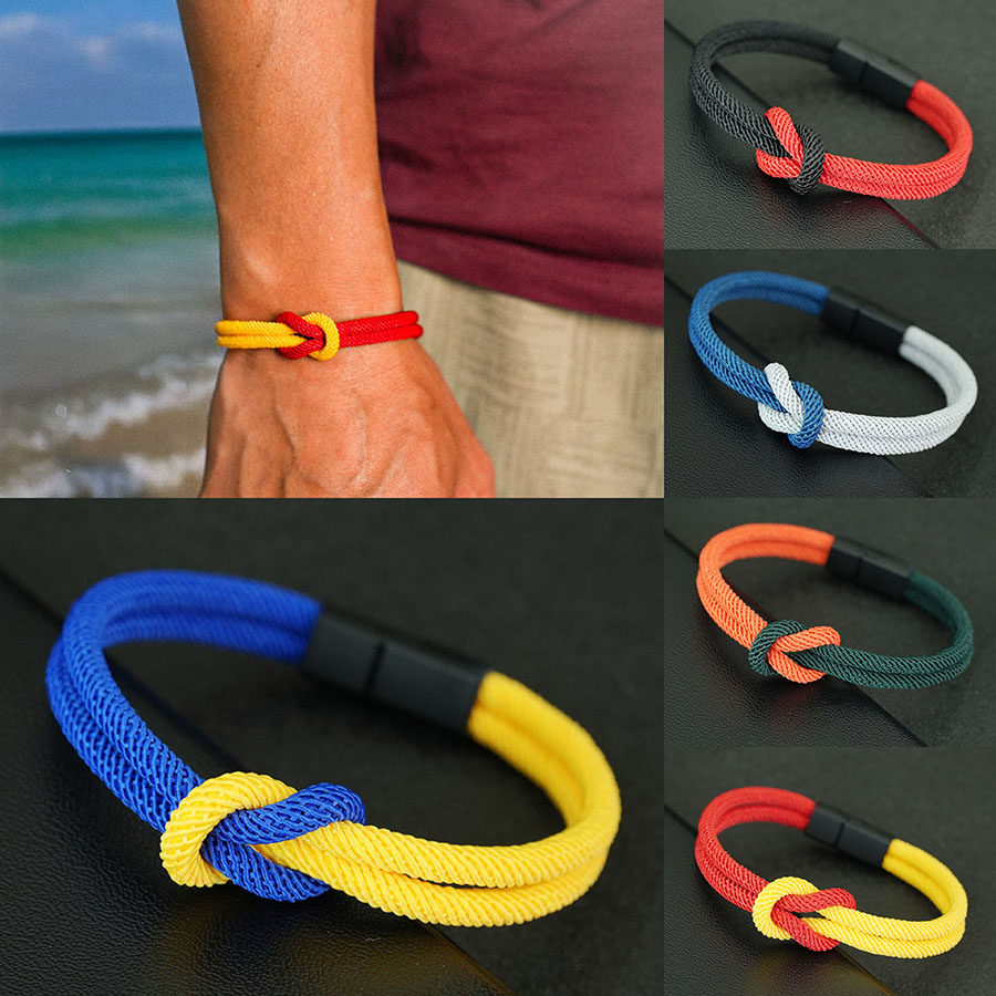 5 Styles Men Rope Bracelet Tru - Street Fashion In Milan ulasan dan harga