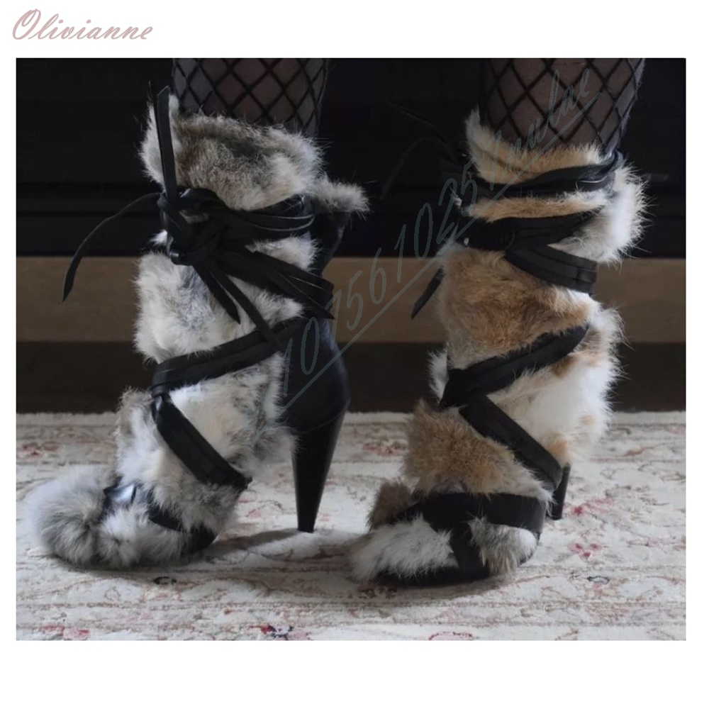 Fashion Ladies Multi‑Color Fur - Street Fashion Photoshoot ulasan dan harga