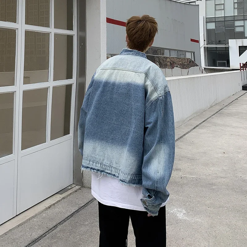 American Retro Hip Pop Raw Edg - Street Fashion Jeans Men ulasan dan harga