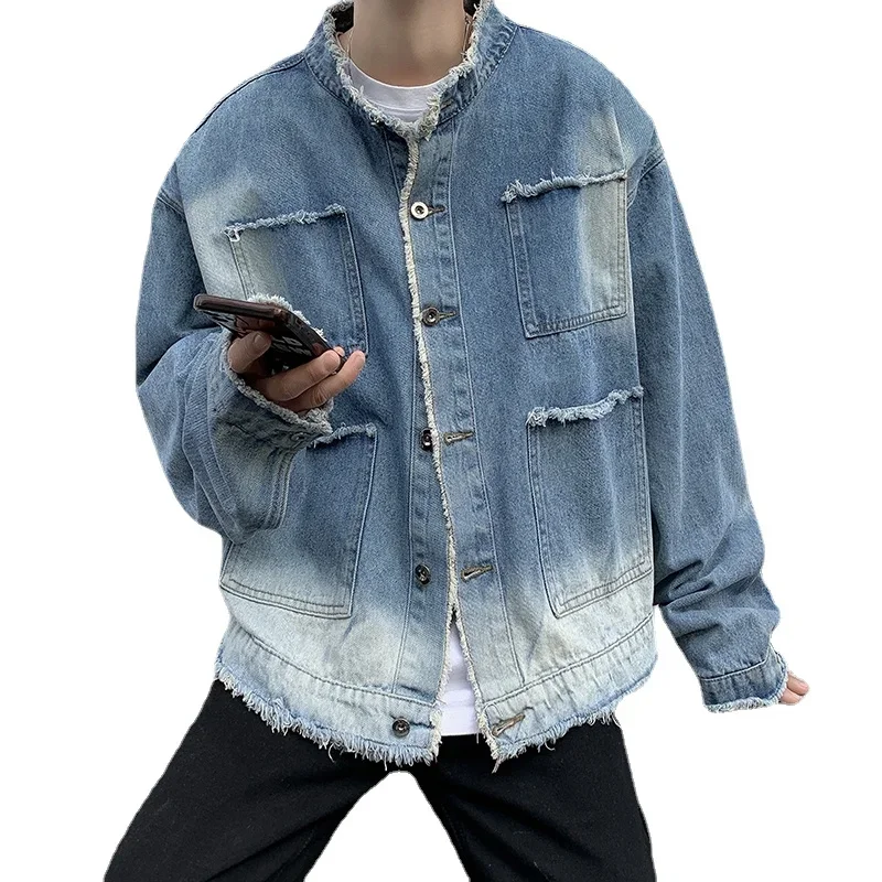 American Retro Hip Pop Raw Edg - Street Fashion Jeans Men ulasan dan harga