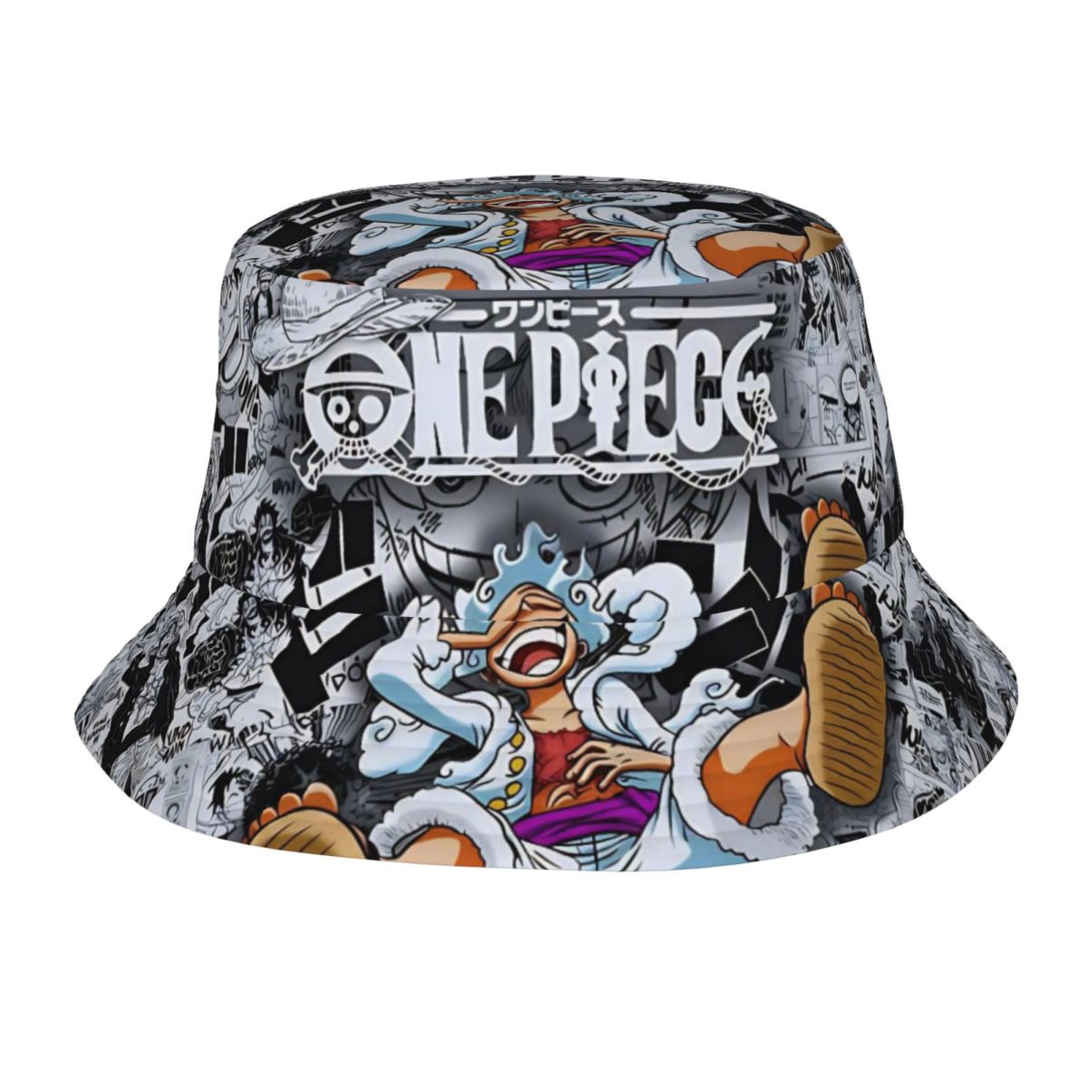 One Piece Monkey D Luffy Gear  - Bucket Hat Embroidered ulasan dan harga