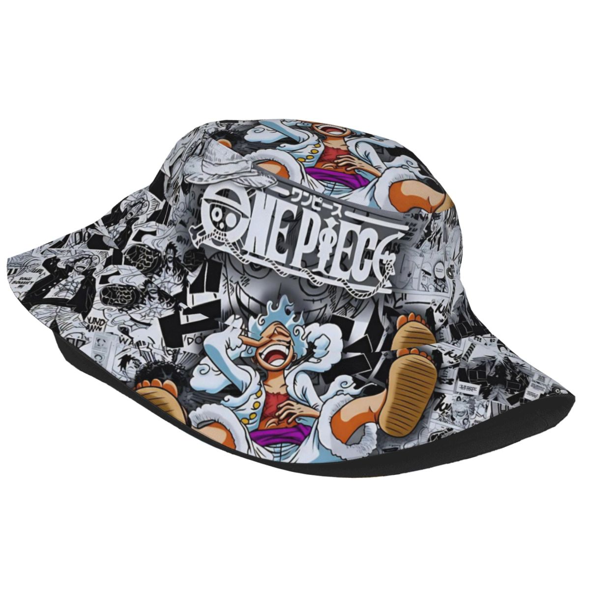 One Piece Monkey D Luffy Gear  - Bucket Hat Embroidered ulasan dan harga