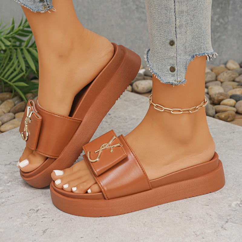 Slippers Luxury shoes Women Pl - Street Fashion Luxury ulasan dan harga