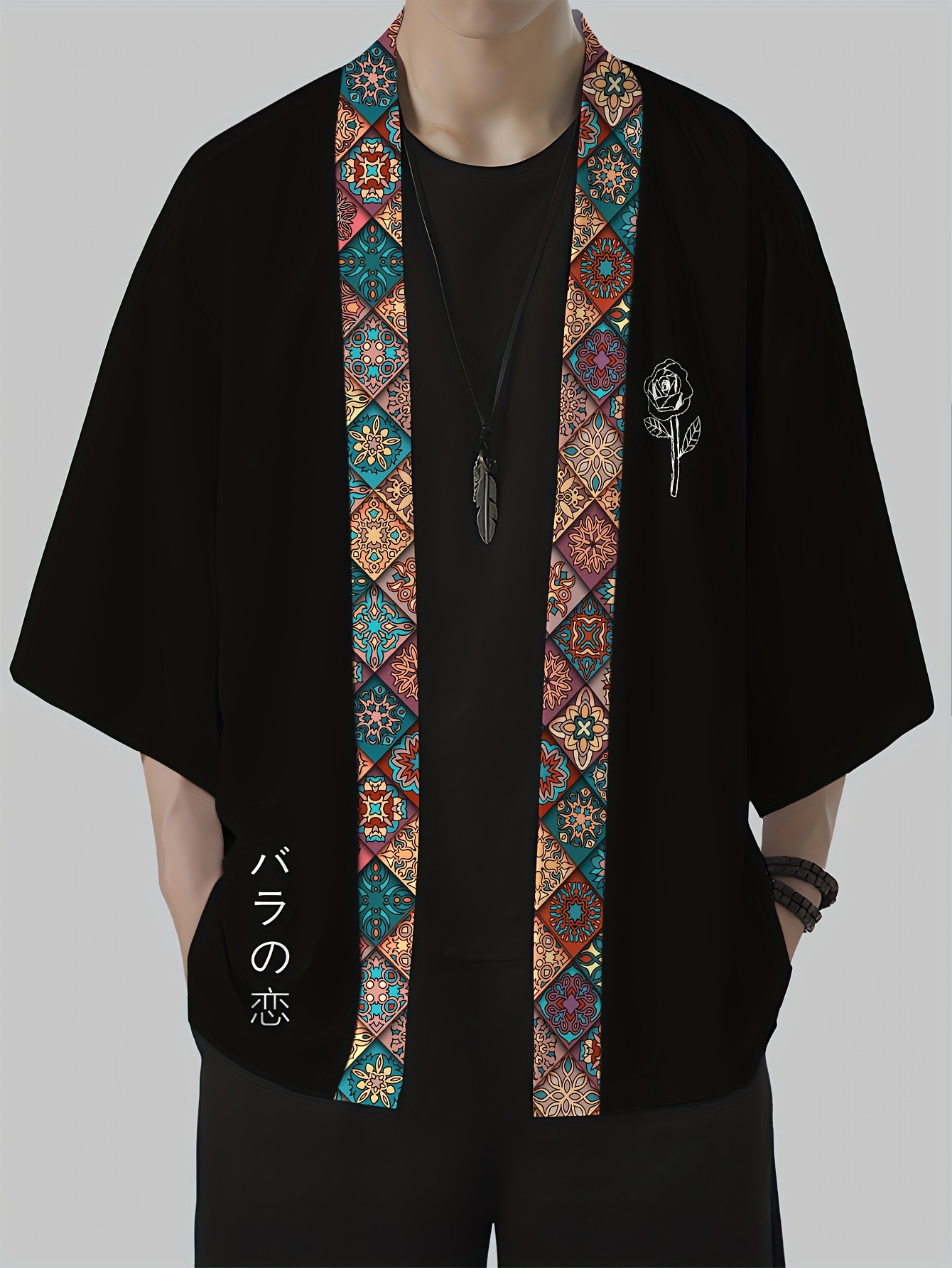 2026 Summer Men's Kimono 3D Pr - Street Fashion Designer ulasan dan harga
