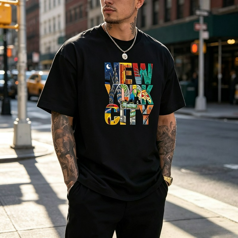 NEW YORK CITY Graphic T-Shirt  - Street Fashion Nyc ulasan dan harga