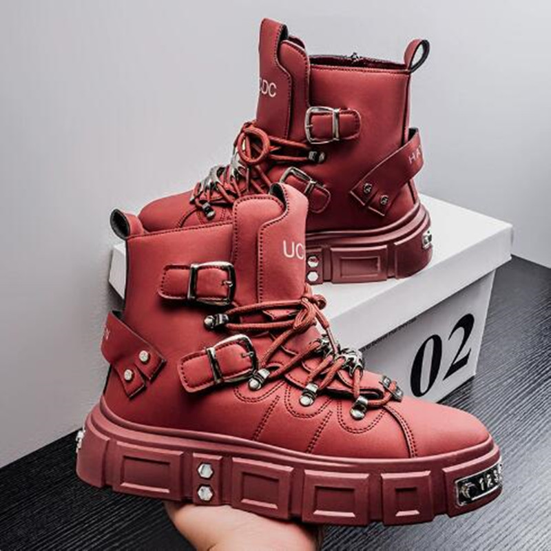 Luxury Rivet Black High top Sn - Street Fashion Luxury ulasan dan harga
