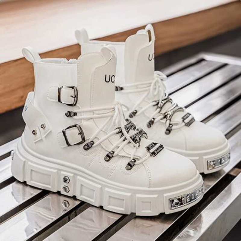 Luxury Rivet Black High top Sn - Street Fashion Luxury ulasan dan harga
