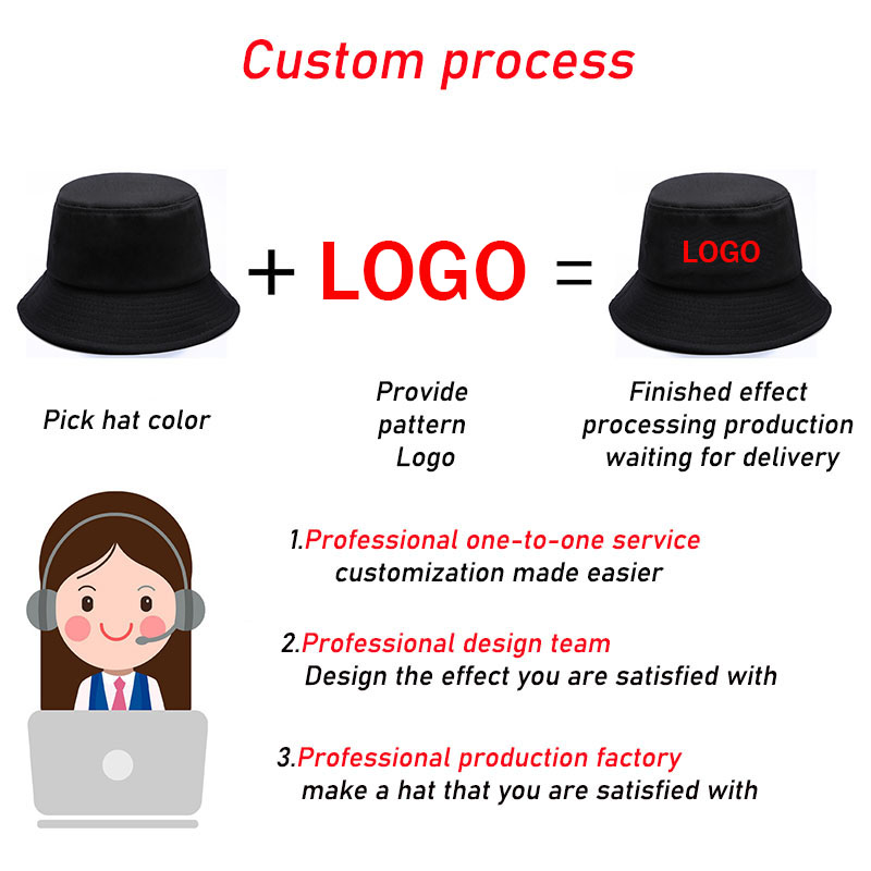 Custom DIY Embroidery Printed  - Bucket Hat Embroidered ulasan dan harga