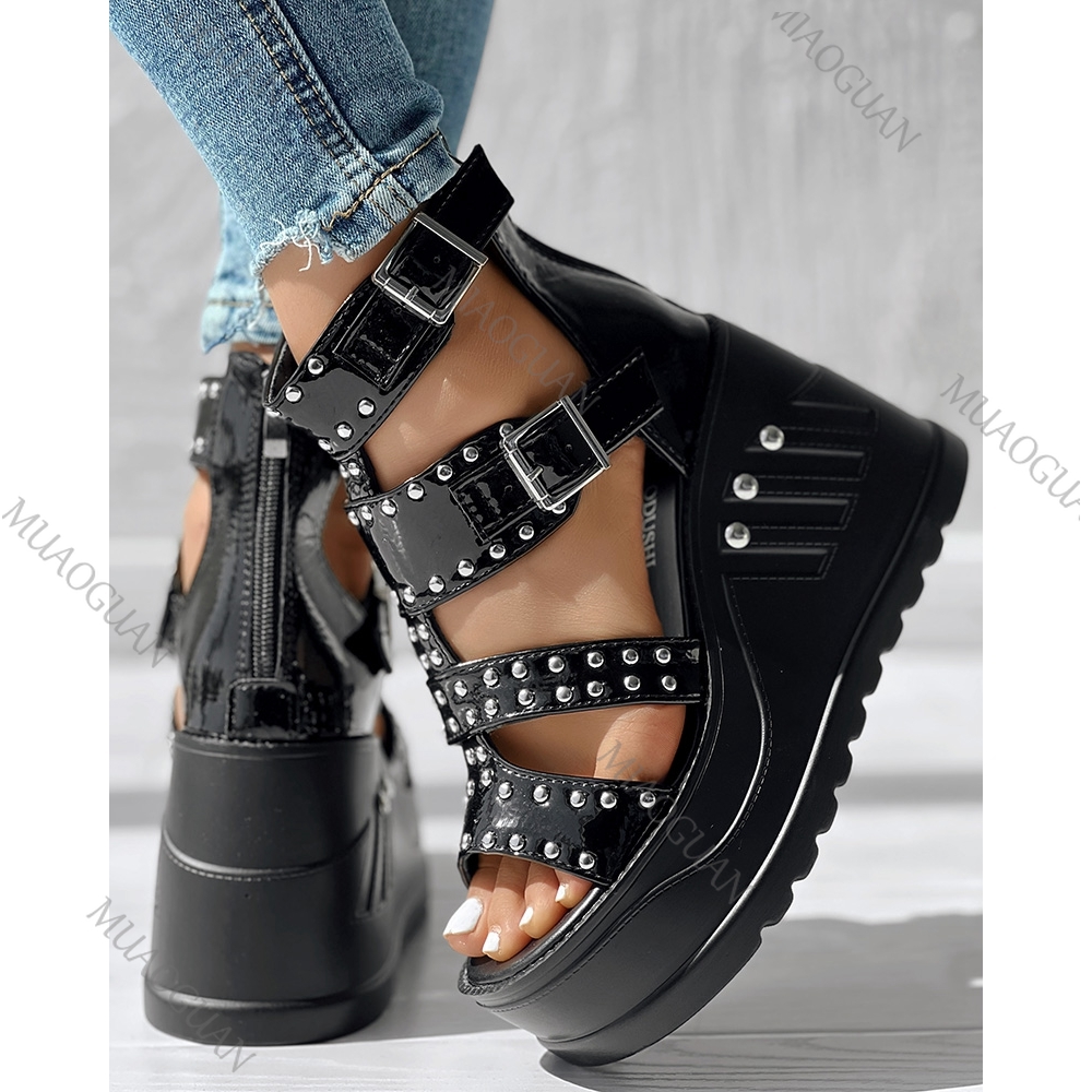 Fashion Women Peep Toe Black S - Street Fashion Designer ulasan dan harga