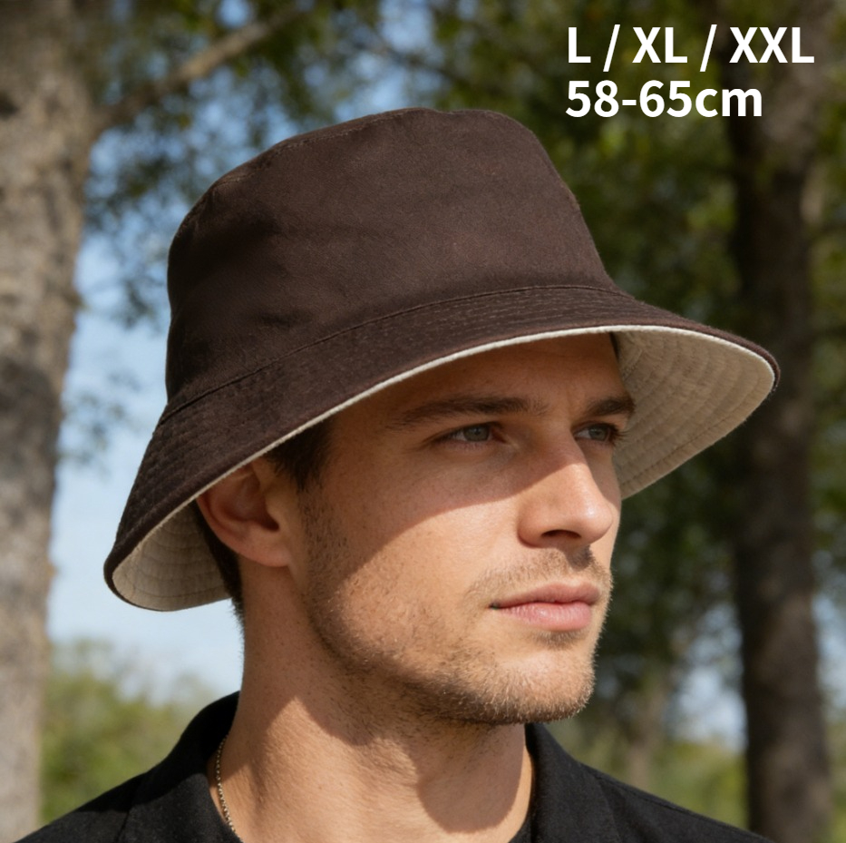 Double Sided Bucket Hat Sun Ha - Bucket Hat Embroidered ulasan dan harga