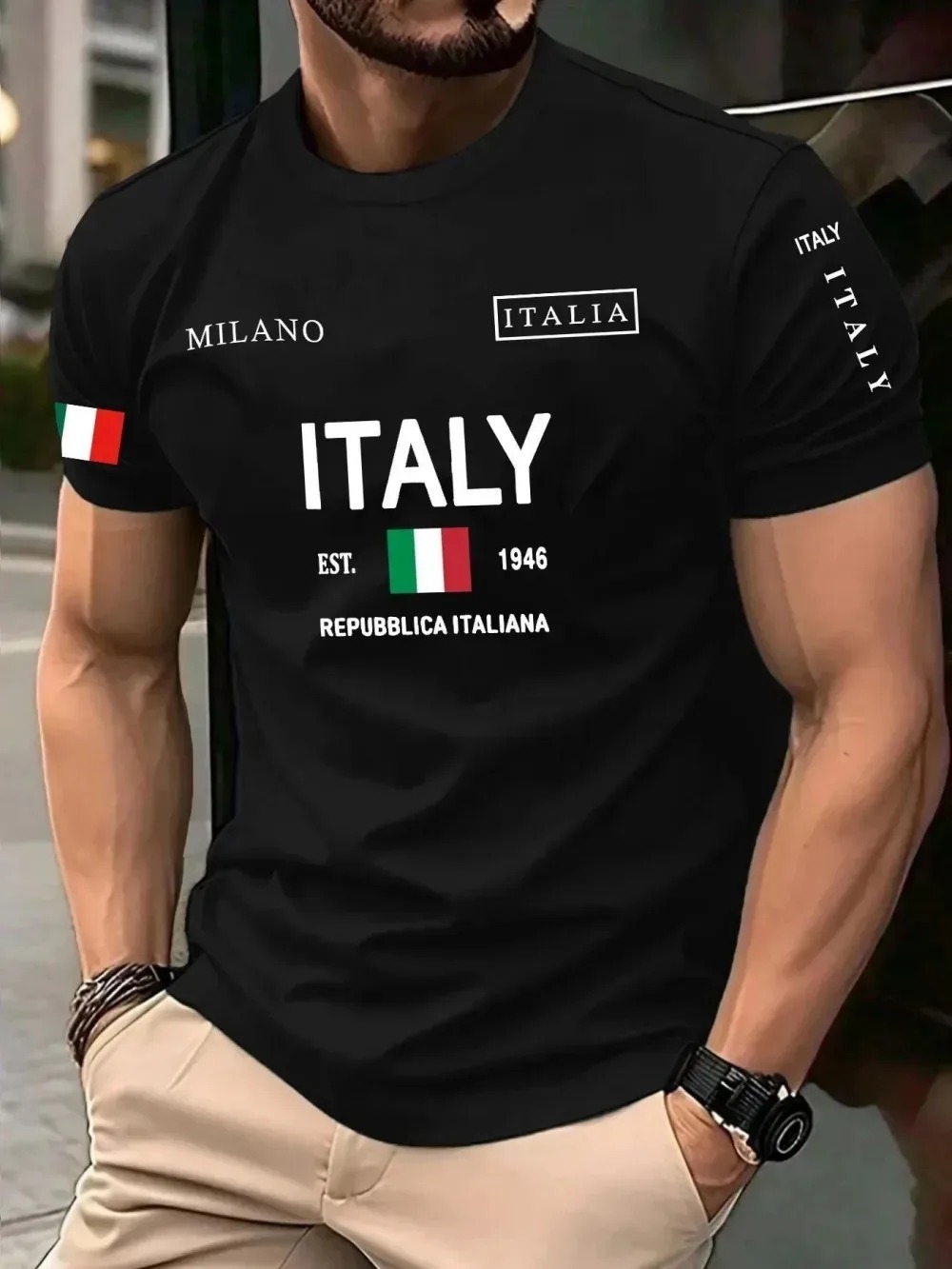 3D Print European  American Fa - Street Fashion In Milan ulasan dan harga