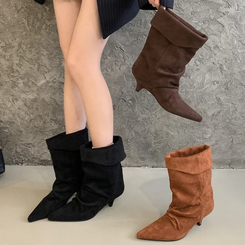 Aneikeh Winter Pointed Toe Thi - Street Fashion Vintage ulasan dan harga