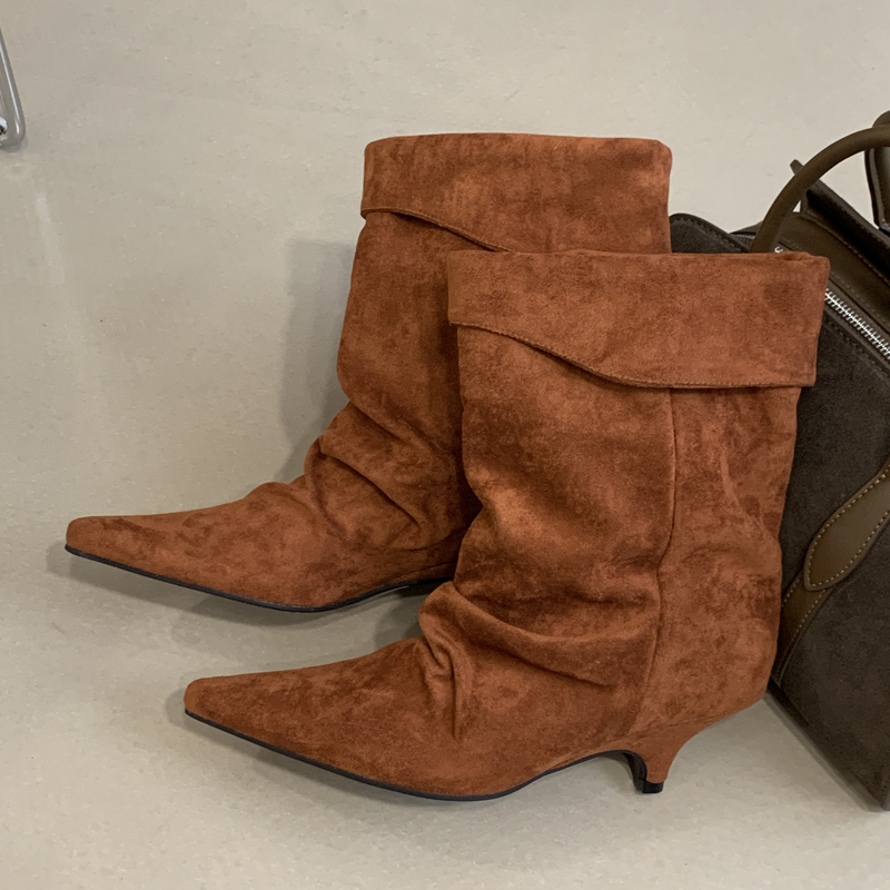 Aneikeh Winter Pointed Toe Thi - Street Fashion Vintage ulasan dan harga
