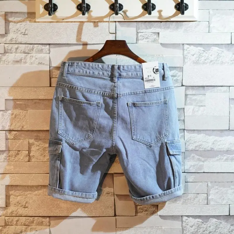 Loose Straight Short Jeans Pan - Street Fashion Jeans Men ulasan dan harga