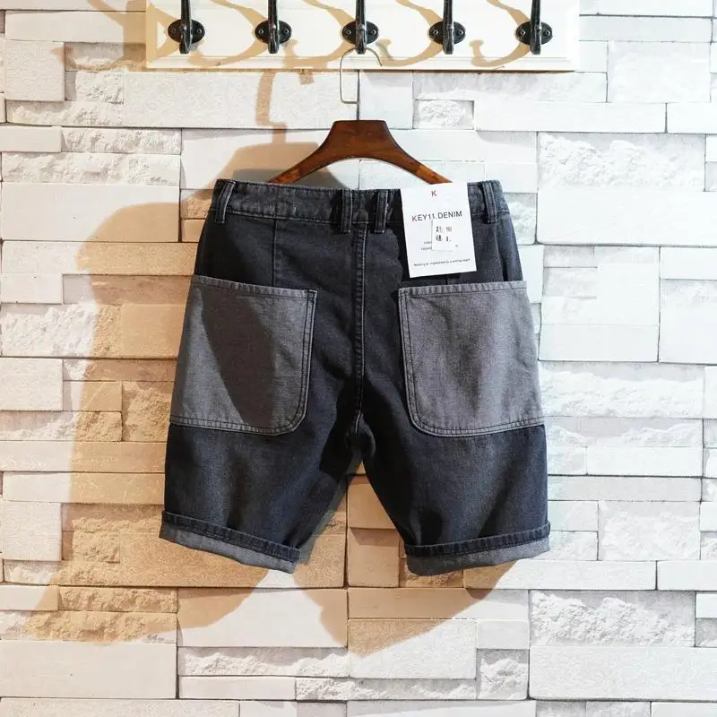 Loose Straight Short Jeans Pan - Street Fashion Jeans Men ulasan dan harga