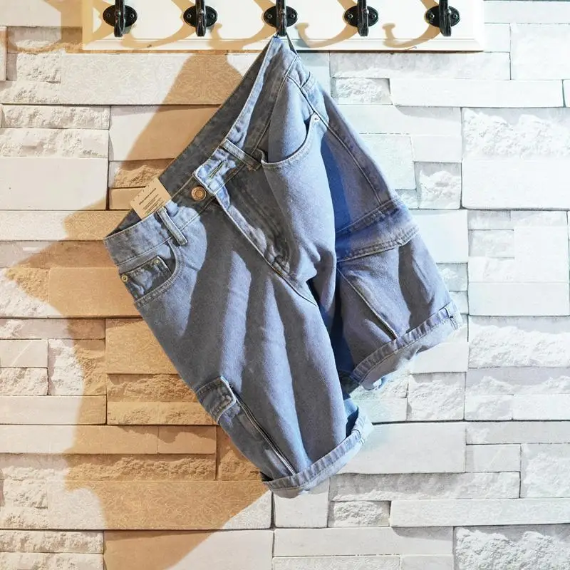 Loose Straight Short Jeans Pan - Street Fashion Jeans Men ulasan dan harga