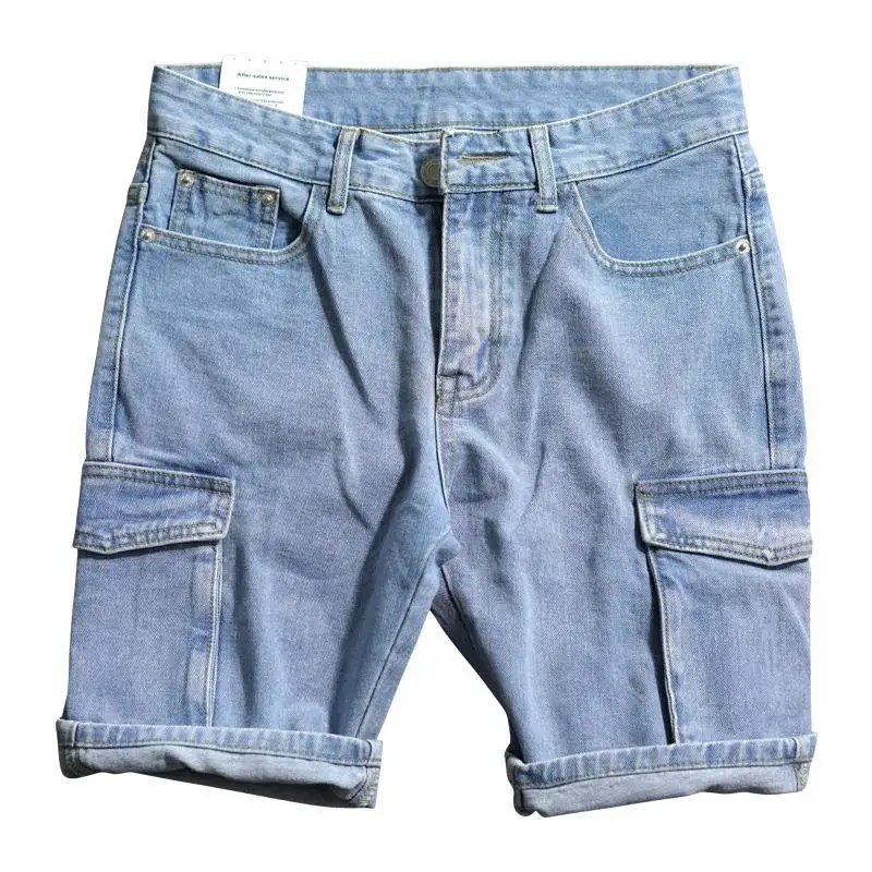 Loose Straight Short Jeans Pan - Street Fashion Jeans Men ulasan dan harga