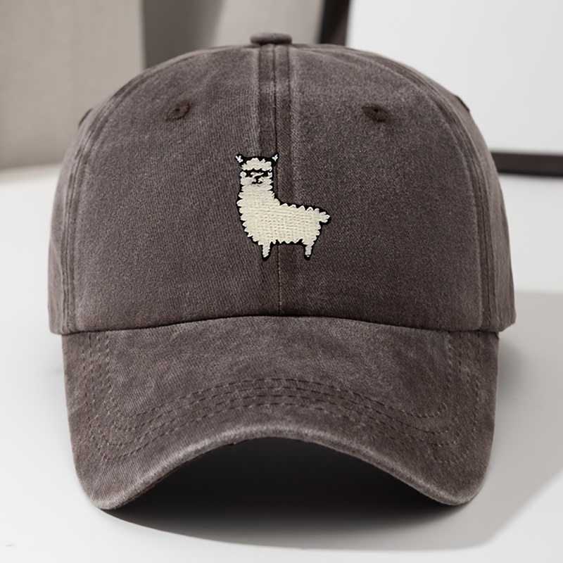 Cute Sheep Pattern Baseball Ha - Bucket Hat Embroidered ulasan dan harga