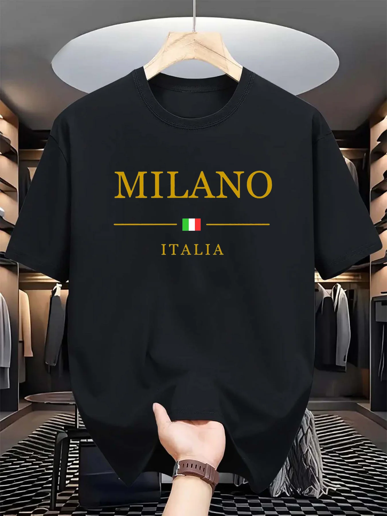 Men's summer 3d printed T-shir - Street Fashion In Milan ulasan dan harga