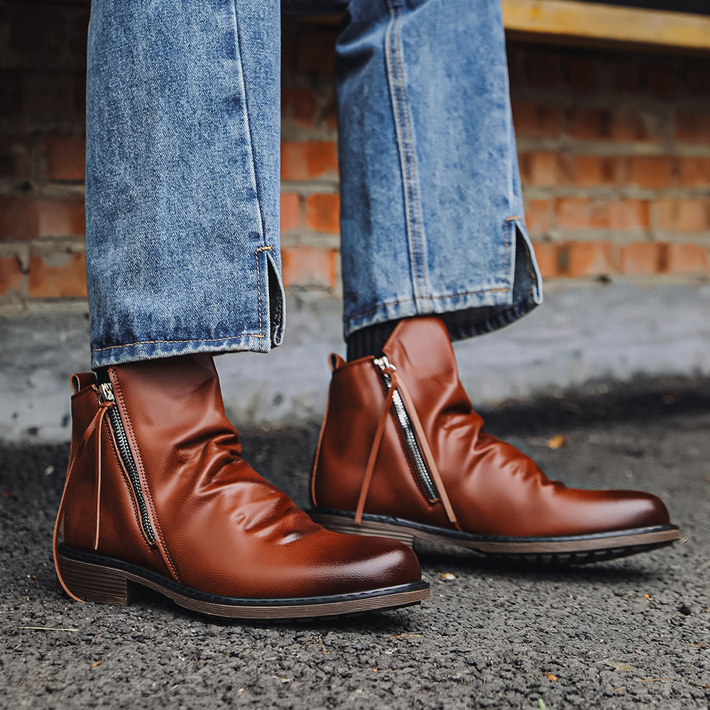 2026 Men's Genuine Leather Vin - Street Fashion Vintage ulasan dan harga