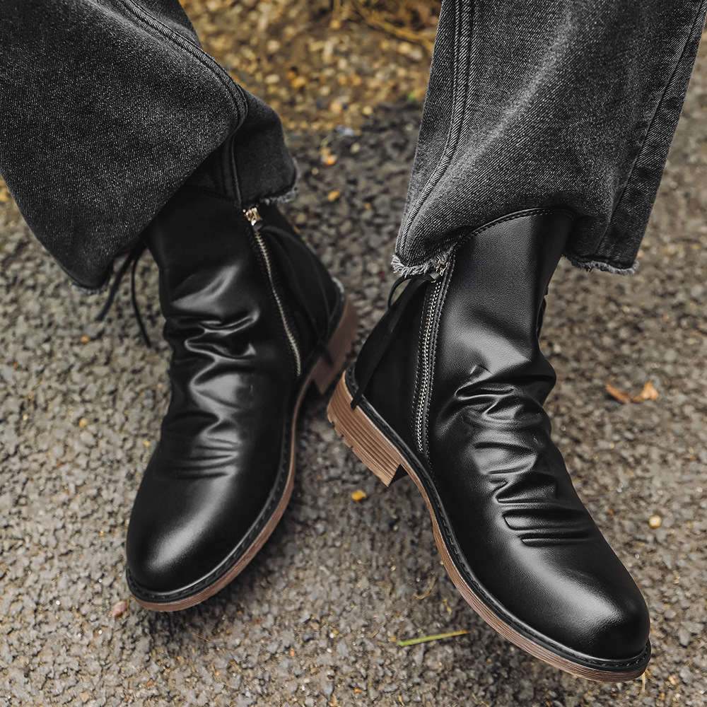 2026 Men's Genuine Leather Vin - Street Fashion Vintage ulasan dan harga