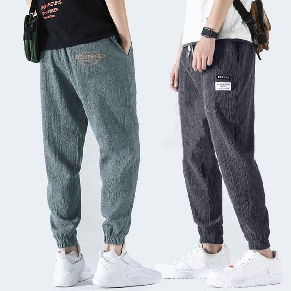 Ice Silk Sweatpants Men Summer - Running Pant Jogger ulasan dan harga