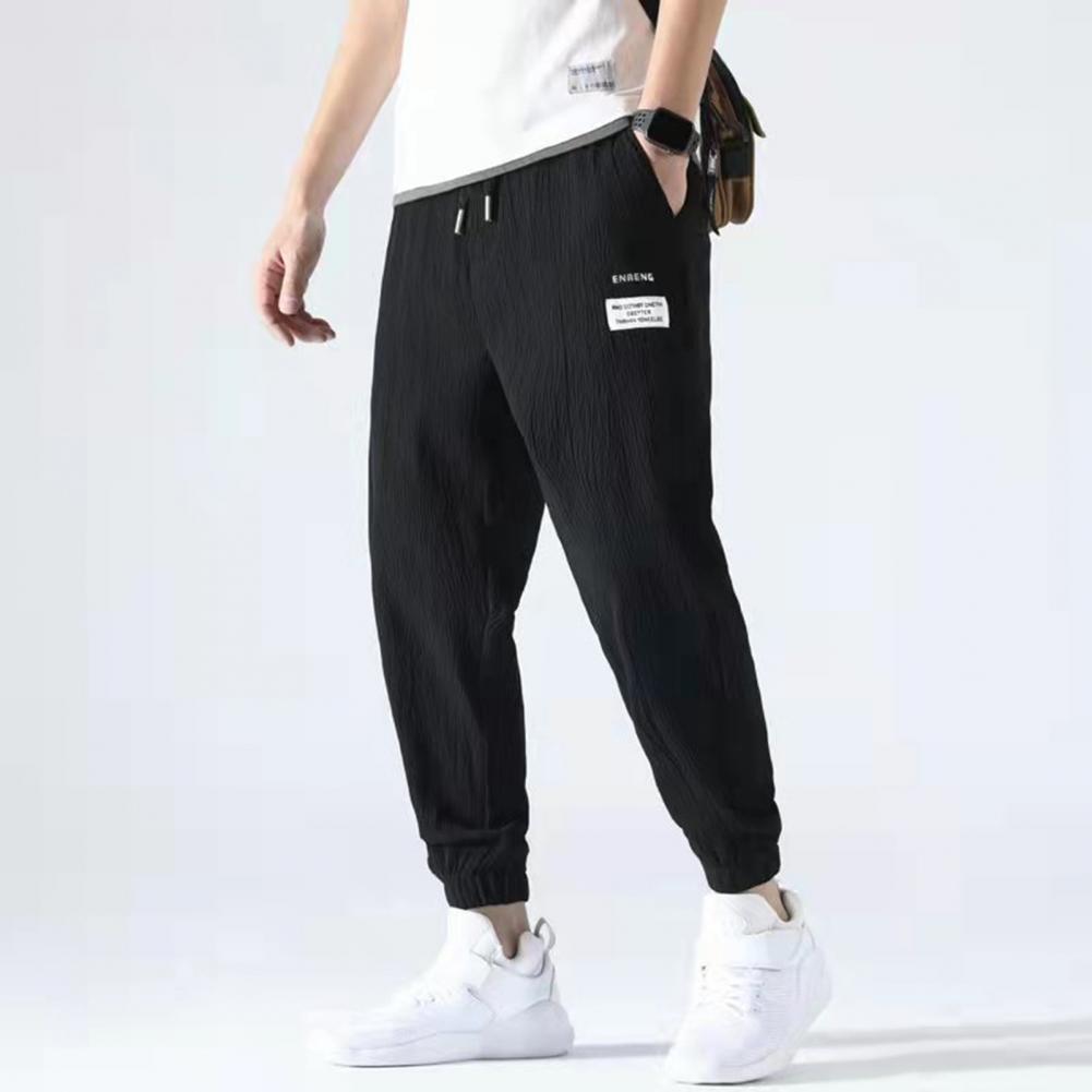 Ice Silk Sweatpants Men Summer - Running Pant Jogger ulasan dan harga