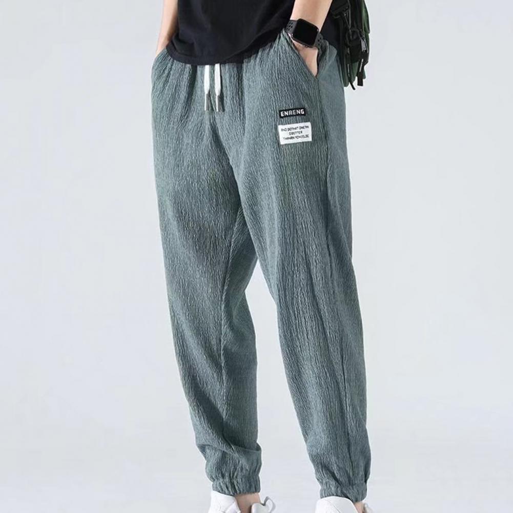 Ice Silk Sweatpants Men Summer - Running Pant Jogger ulasan dan harga