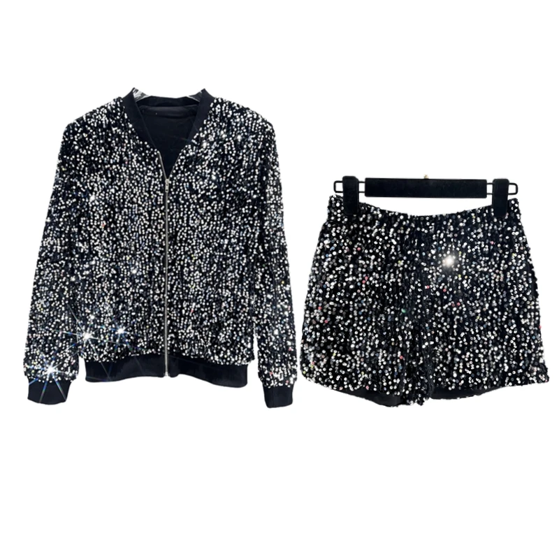 Premium Sequined Coat Women's  - Street Fashion Jacket ulasan dan harga