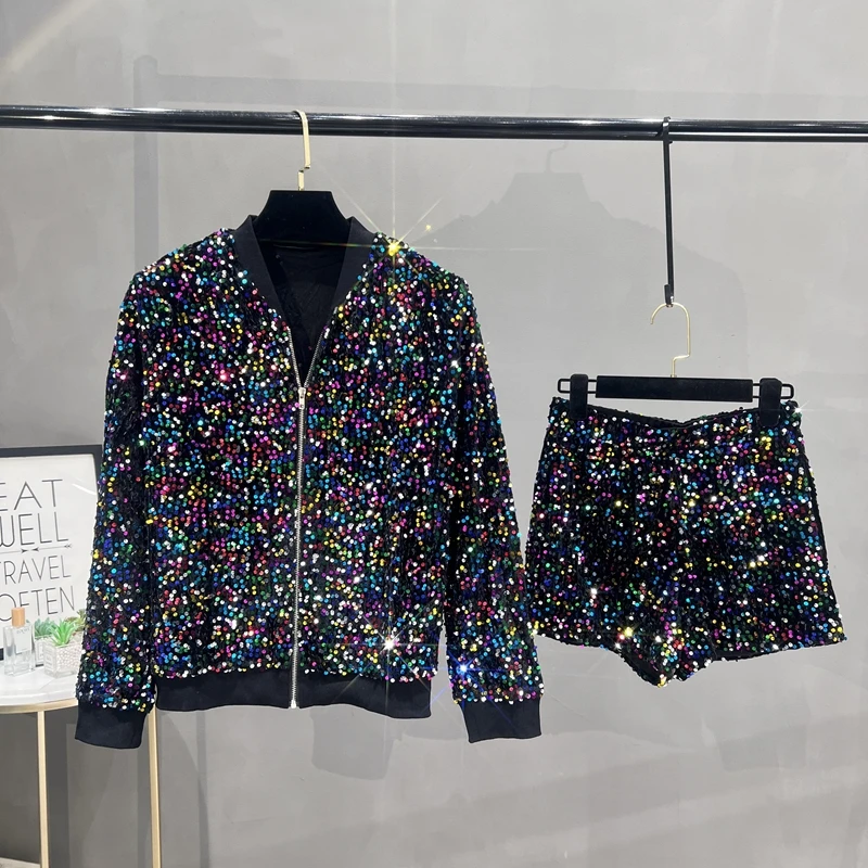 Premium Sequined Coat Women's  - Street Fashion Jacket ulasan dan harga