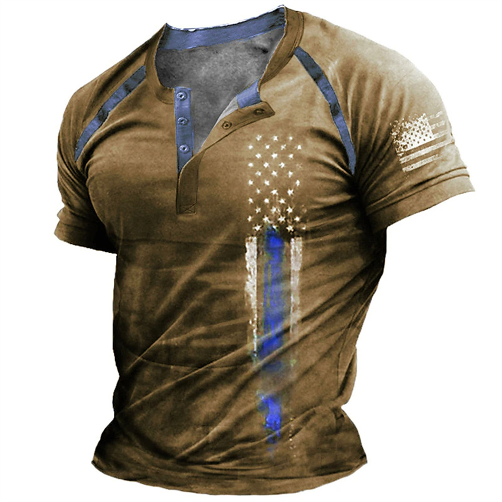 Funny 3D American Flag Print M - Street Fashion Vintage ulasan dan harga