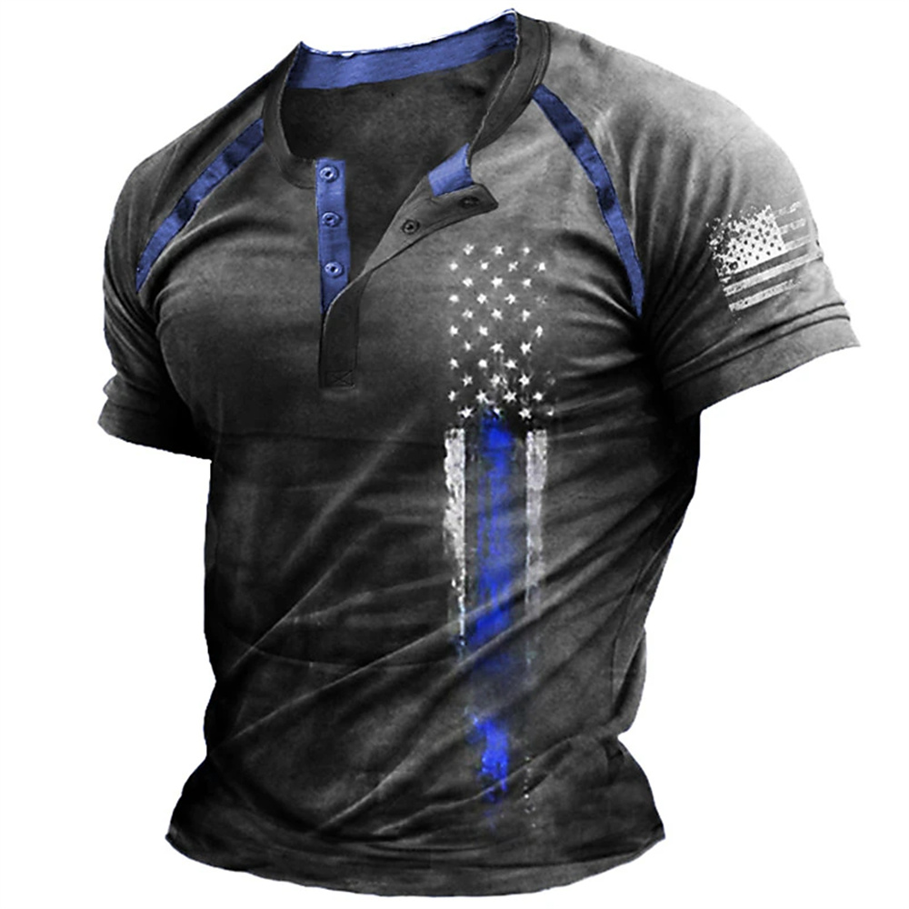 Funny 3D American Flag Print M - Street Fashion Vintage ulasan dan harga