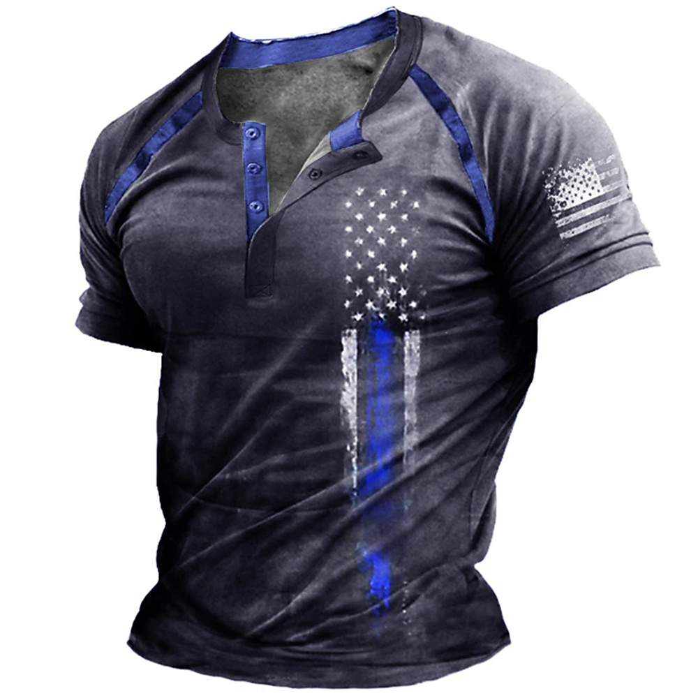 Funny 3D American Flag Print M - Street Fashion Vintage ulasan dan harga
