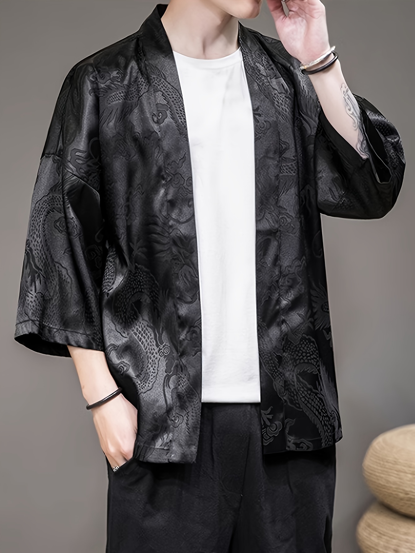 2026 Summer Men's Kimono 3D Pr - Street Fashion Designer ulasan dan harga