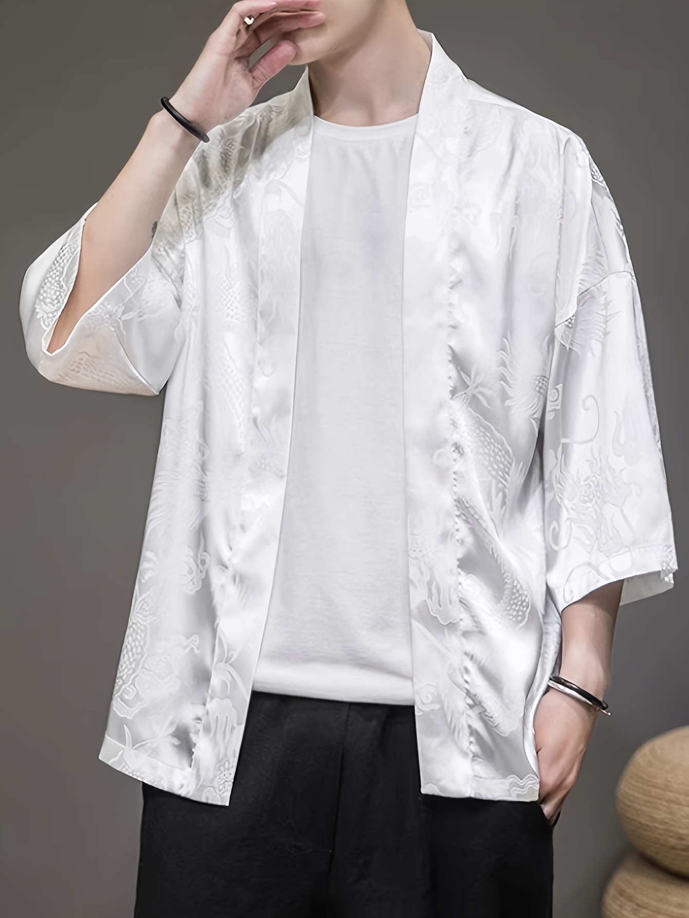 2026 Summer Men's Kimono 3D Pr - Street Fashion Designer ulasan dan harga