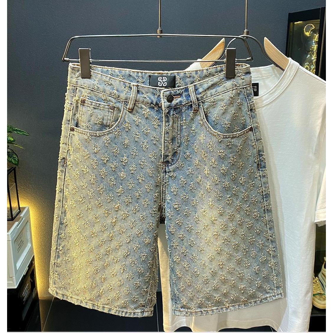 Summer High Street Denim Short - Street Fashion Jeans Men ulasan dan harga