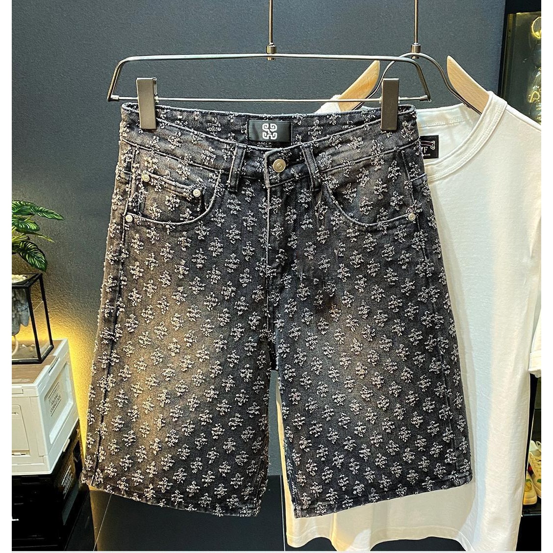 Summer High Street Denim Short - Street Fashion Jeans Men ulasan dan harga