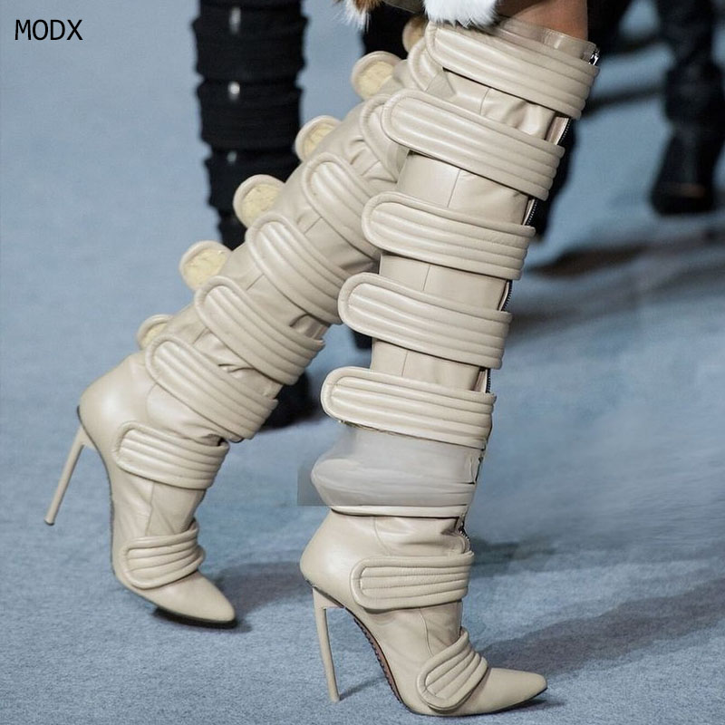 2026 Pointed Toe Knee-high Boo - Street Fashion Rome 2026 ulasan dan harga