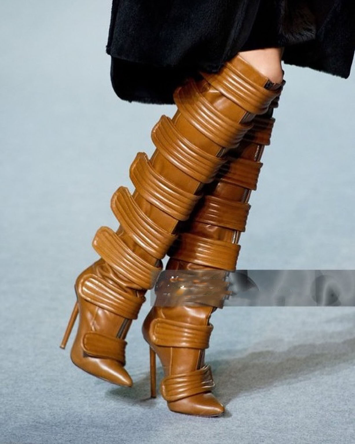 2026 Pointed Toe Knee-high Boo - Street Fashion Rome 2026 ulasan dan harga