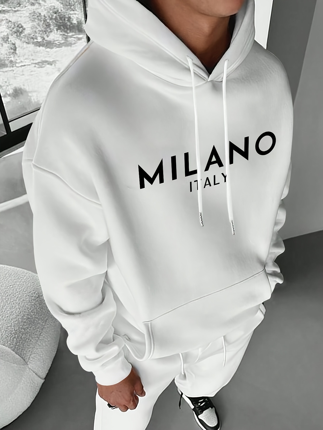 Milan Letter Men Women Hoodie  - Street Fashion In Milan ulasan dan harga