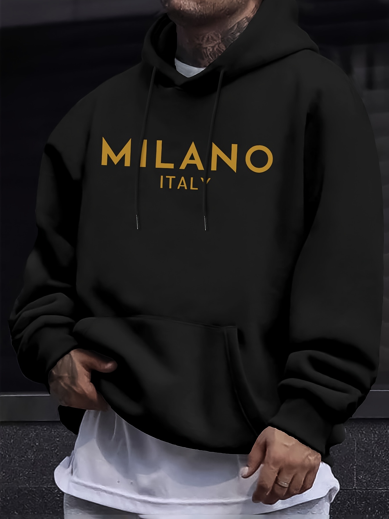 Milan Letter Men Women Hoodie  - Street Fashion In Milan ulasan dan harga