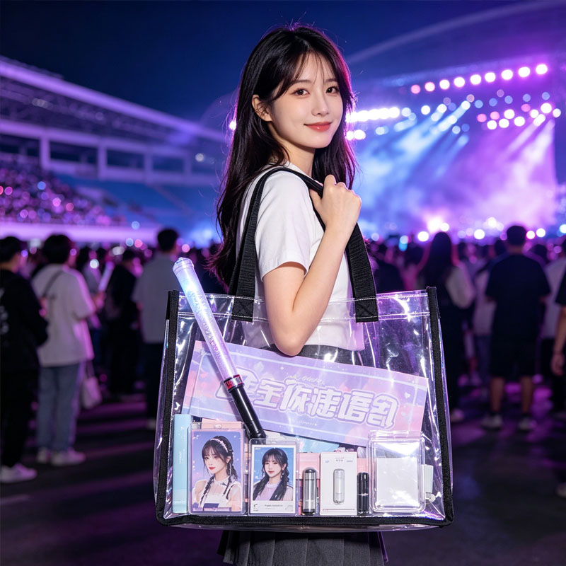 1-10PCS PVC Clear Tote Bag Fas - Street Fashion Photoshoot ulasan dan harga