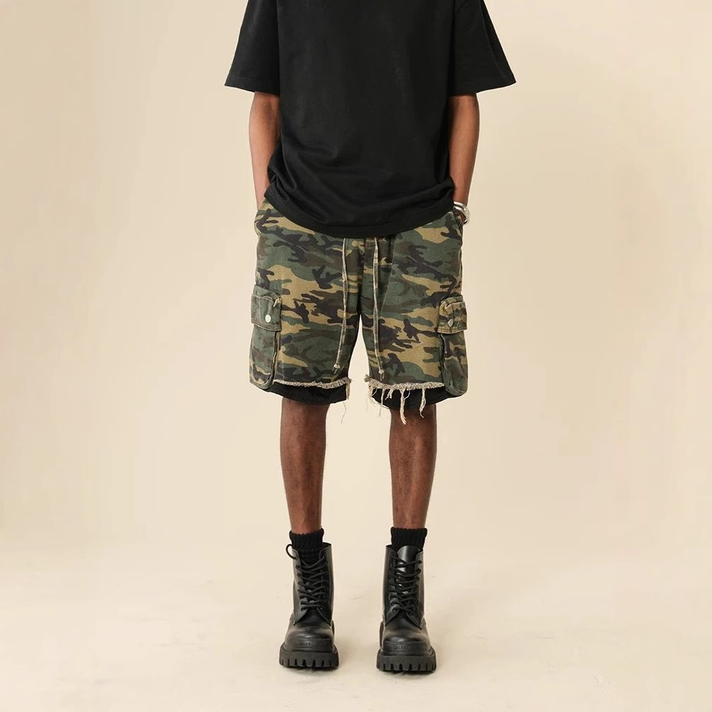 American Streetwear Raw-edge W - Street Fashion Jeans Men ulasan dan harga