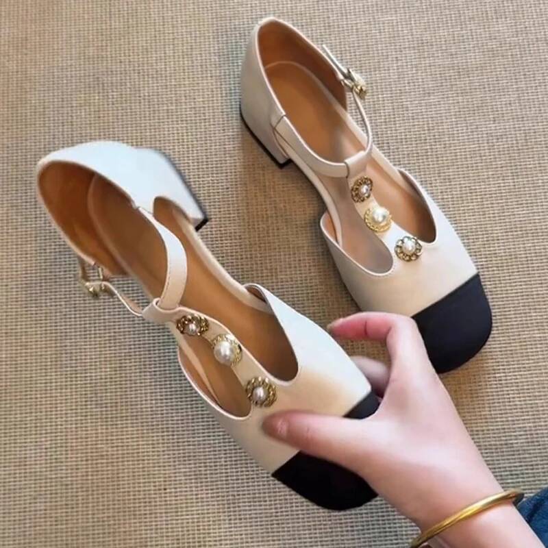 Women Square Toe Heeled Sandal - Street Fashion Designer ulasan dan harga